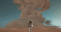 A player running from a Storm